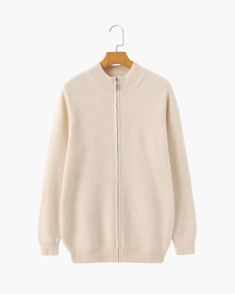 Rowe Cashmere Zip Cardigan