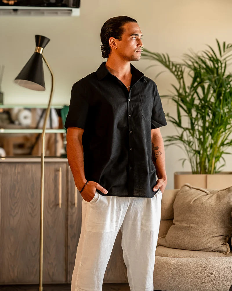Rowe Classic Linen Shirt Short-sleeve