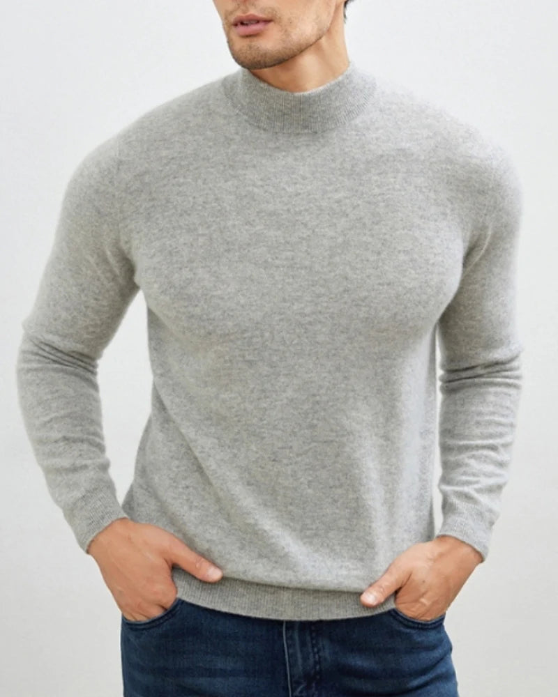 Fine Mock-Neck Knit