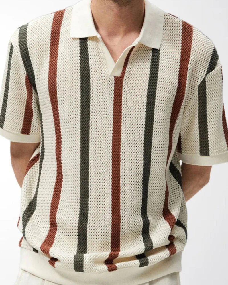 Montague Knit Stripe Polo
