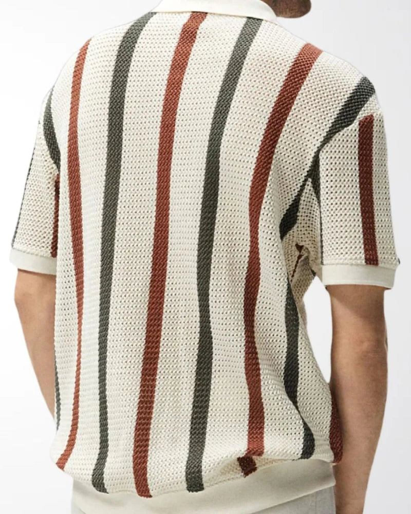 Montague Knit Stripe Polo