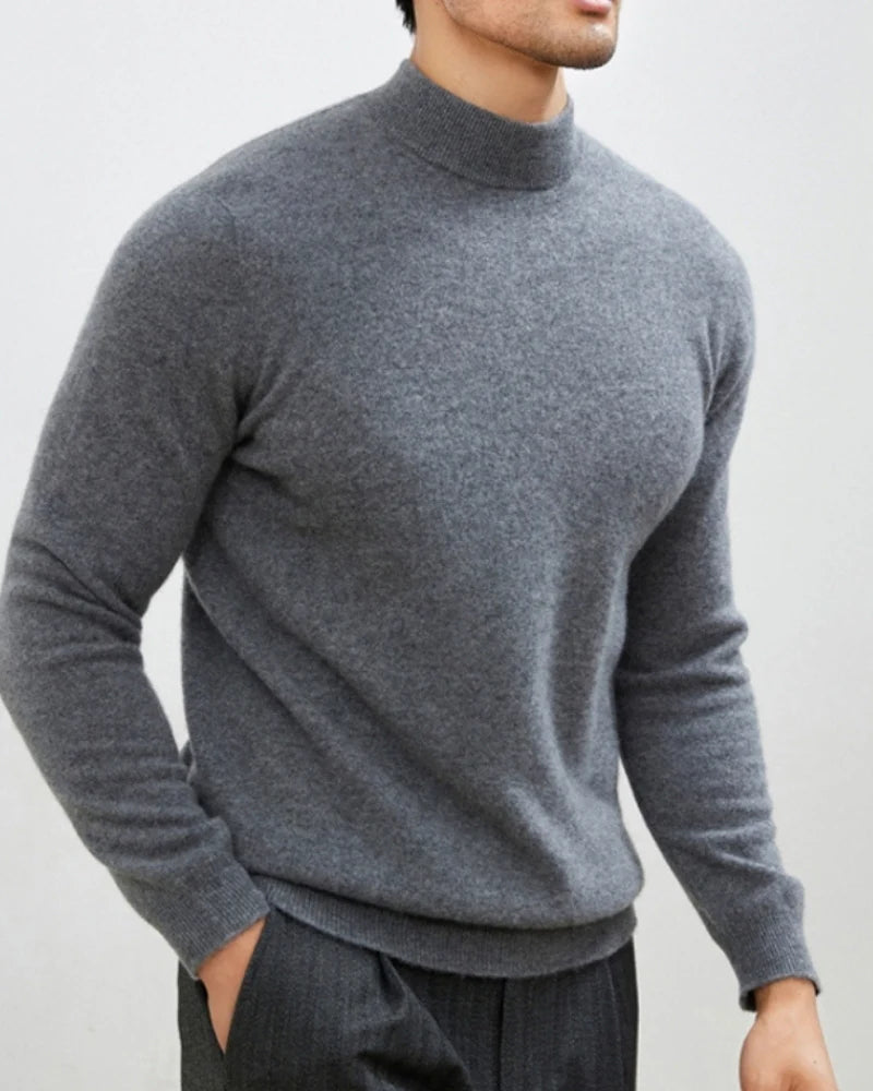 Fine Mock-Neck Knit