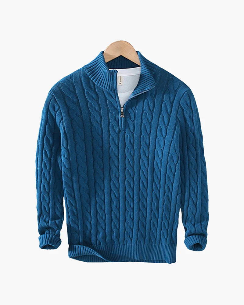 Cable Knit Half-Zip