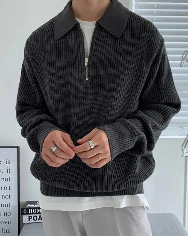 Chunky Knit Half-Zip