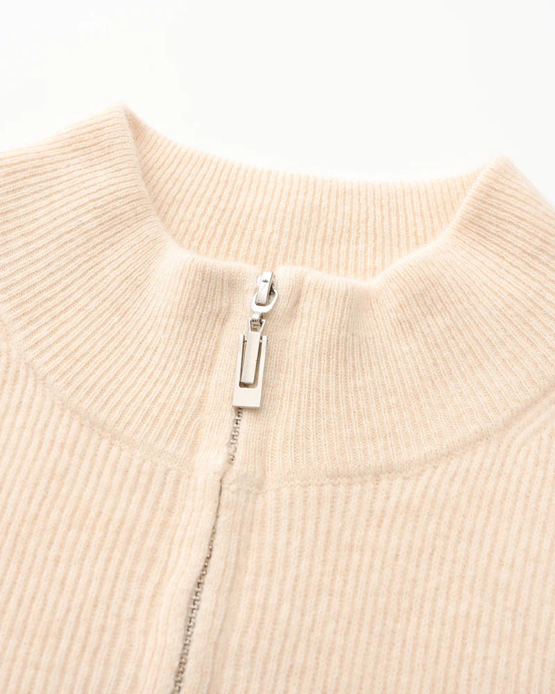 Rowe Cashmere Zip Cardigan