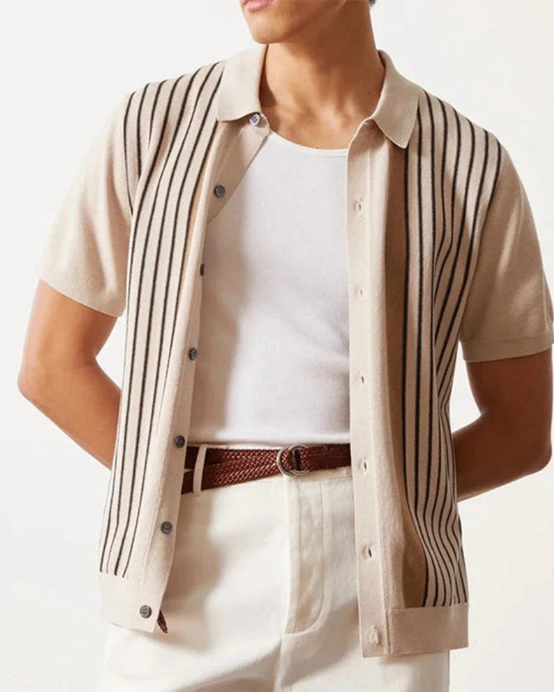 Monte Carlo Stripe Knit Polo