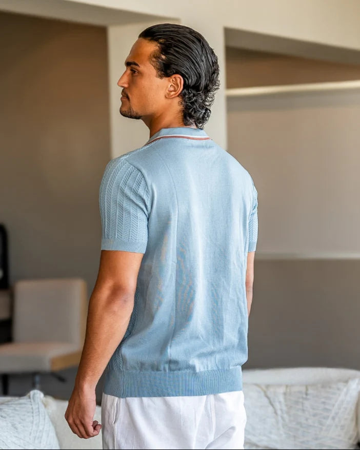 Montague Cable Knit Polo