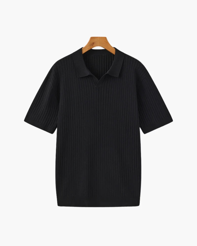 Premium Ribbed Knit Polo