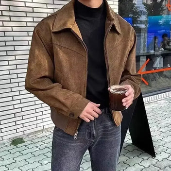 Washed Leather Blouson