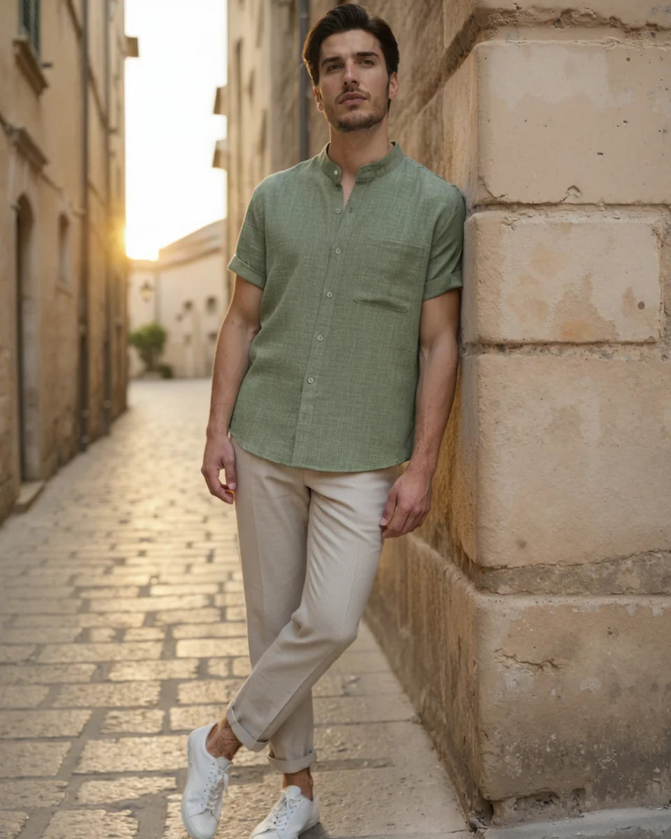 Mandarin Collar Shirt